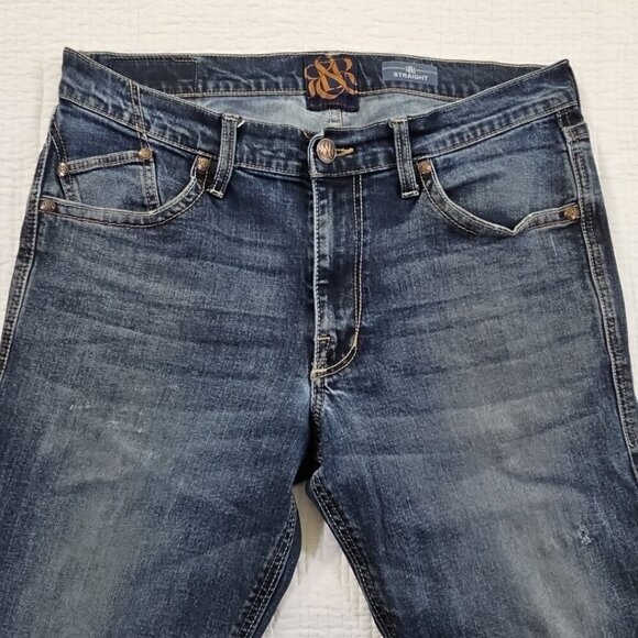 Rock & Republic Neil Jeans Men's 34x32 Straight Leg Flap Pocket Stretch EUC - Picture 11 of 16